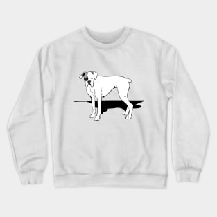 Boxer Dog Graphic Illustration Crewneck Sweatshirt